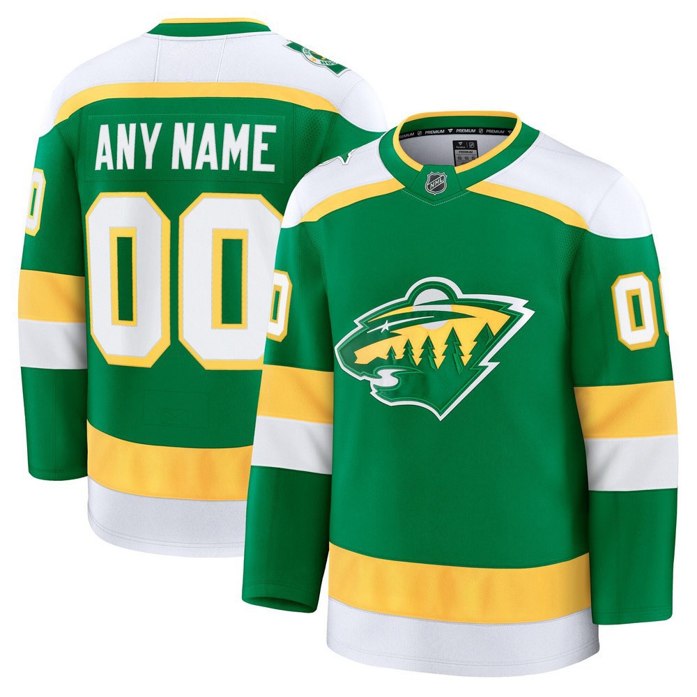 Minnesota Wild Alternate Premium Custom Jersey - Green-Pro Kit Vault | Brand New 26/27 Sports Jerseys
